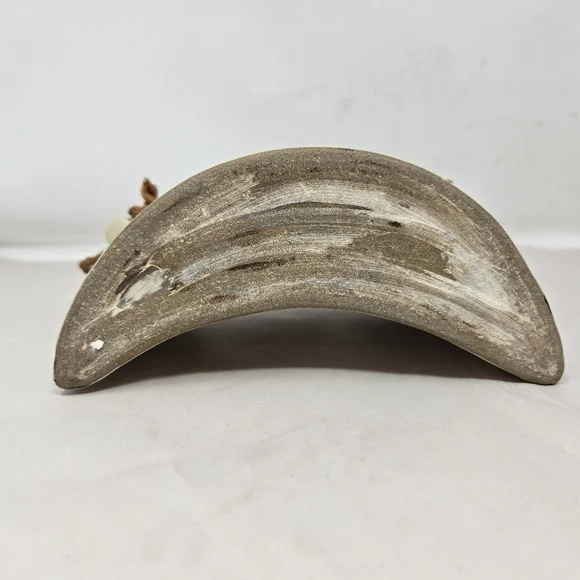 Japenese Okinawa Ceramic Showa Period Awamori Sake Hip Flask Dachibin Handmade - Picture 13 of 16